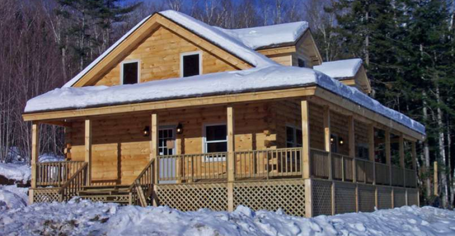 The Homestead Log Home Features The Master Bedroom On The Main Floor