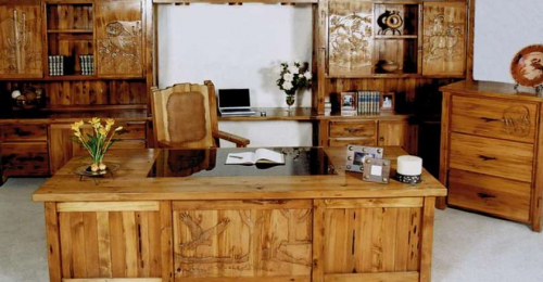 Hand Carved Wood Office Furniture With Beautiful Carvings