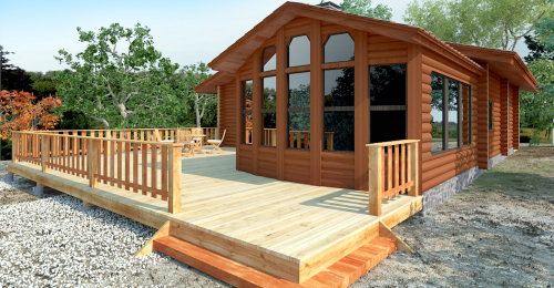 Possibly Our Favorite Park Model Log Cabin, Floor Plans Available