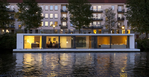 Ultra Modern Houseboat on the Amstel River in Amsterdam