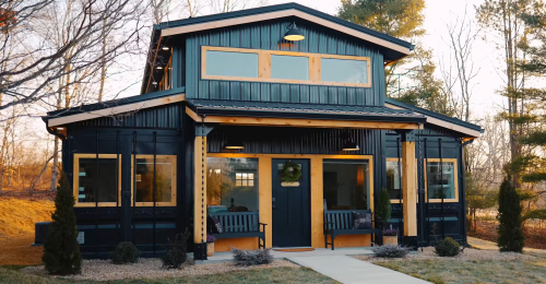 900sqft Shipping Container House w/ Basketball Court!