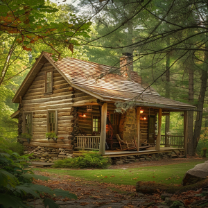 A Mobile Log Cabin with a Cozy Interior