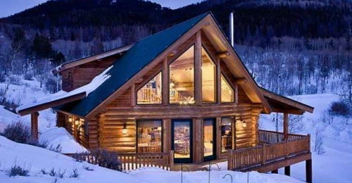 Imagine Living In A Beautiful Log Home Surrounded By Trees and Mountains