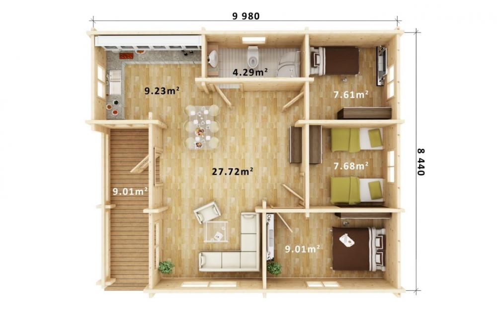 This Threebedroom Cabin Still Feels Spacious Look Inside, See for