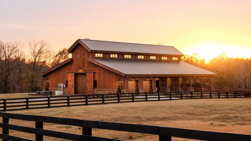 Fully Customized Combination Barn Style House and Horse Barn.