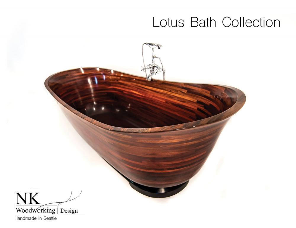 former boat builder sculpts breathtaking wooden bathtubs