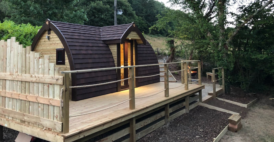 Beautiful Woodland Cabin With Private Hot Tub in Wales