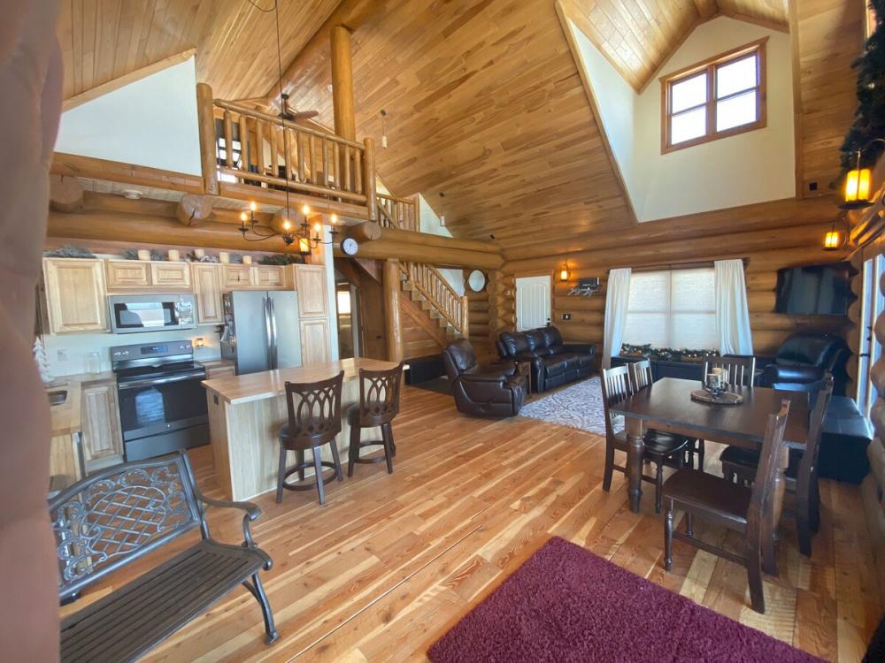 Potato River Falls Log Cabin Retreat in Gurney, Wisconsin