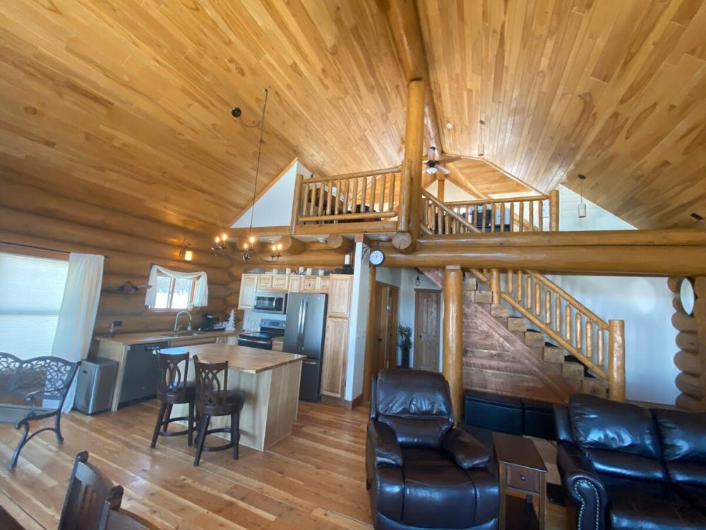 Potato River Falls Log Cabin Retreat in Gurney, Wisconsin