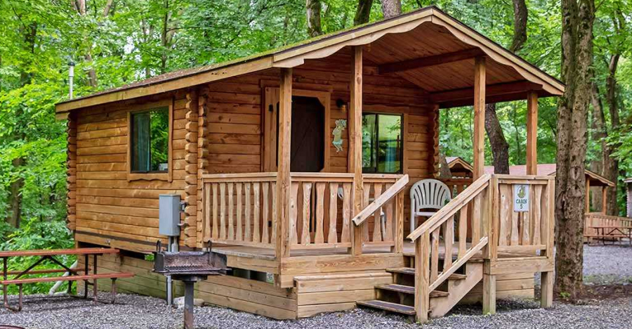 See This Cozy Cabin With Two Bunk Beds