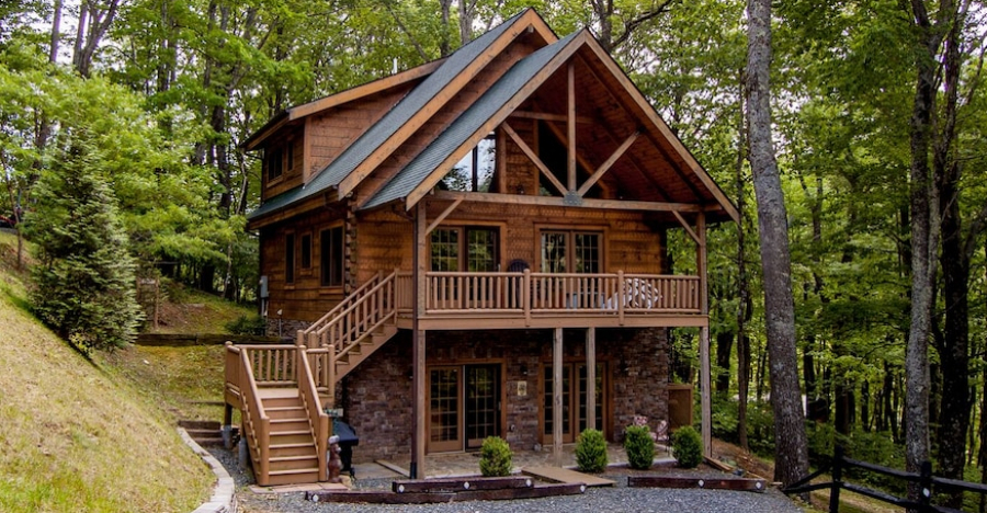 See This Spacious Blue Ridge Log Cabin With Porch